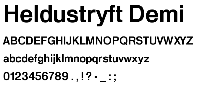 HeldustryFT Demi font